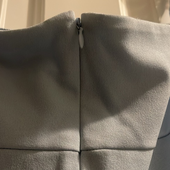 ADRIANNA PAPELL Womens Light Blue Twist Short Sleeve Off A-Line Dress 14 - Picture 9 of 10